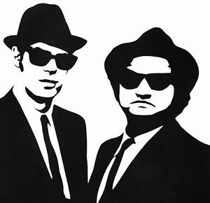 The Blues Brothers in black and white