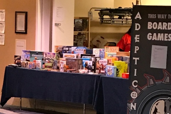 Board Game library at AdeptiCon