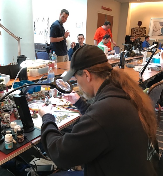 James Wappel in the Hobby lounge at AdeptiCon