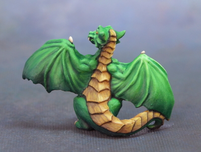 Dragon and stocking, back view