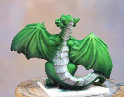 Stocking Dragon finished greens, back