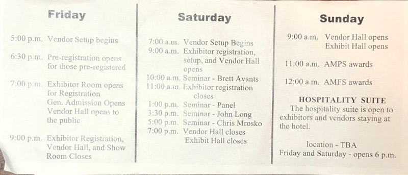 Scan of AMFS schedule 2018