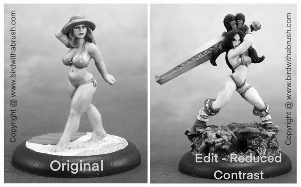 Libby vs Eriu in black and white