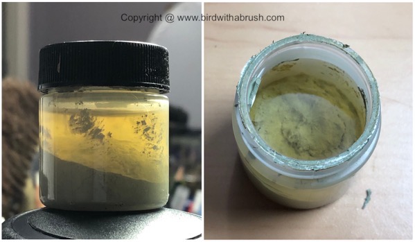 Examples of separated paint