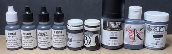Dilution paints black