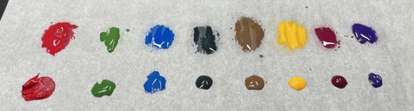 Dilution palette colour